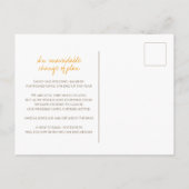 Braunblatt-Monogramm-Trauung Ankündigungspostkarte (Rückseite)