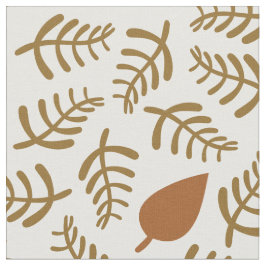 Braunblätter und Blätter Stoff