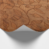 Braunblättrige Zweige Geschenkpapier (Ecke)