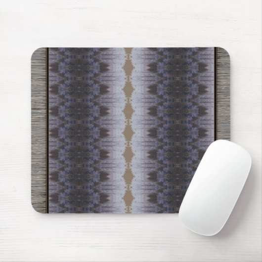 Braunblau und Gemusterter Teppichstil Mousepad (Mit Mouse)
