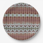 Braunblau und Grün Pappteller (Vorderseite)