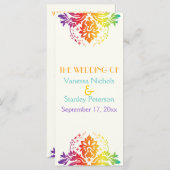 Braunbogen-Farben-Damastenheirat Programm (Vorne/Hinten)