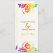 Braunbogen-Farben-Damastenheirat Programm (Vorne/Hinten)