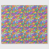 Braunbogen Geometrisches Glas Geburtstag Geschenkpapier (Flach)