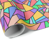 Braunbogen Geometrisches Glas Geburtstag Geschenkpapier (Rolleneckpunkt)