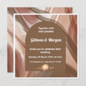 Braunbogen und Abstraktes wirbeln Einladung zur Ho (Vorne/Hinten)