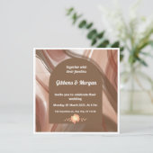 Braunbogen und Abstraktes wirbeln Einladung zur Ho (Stehend Vorderseite)