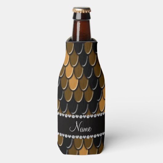 Braunbraun-Schlangenhautmuster Flaschenkühler (Flaschenvorderseite)