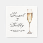Braunch und Sprudel Junggesellinnen-Abschied Serviette (Vorderseite)