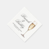 Braunch und Sprudel Junggesellinnen-Abschied Serviette (Ecke)
