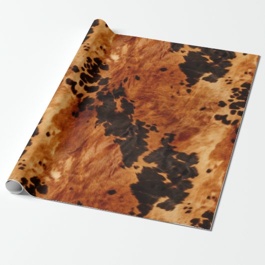 Brauncreme-Cowhide-Hochzeit Geschenkpapier (Ungerollt)