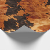 Brauncreme-Cowhide-Hochzeit Geschenkpapier (Ecke)