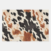 Brauncreme-Cowhide-Hochzeit Geschenkpapier Set (Vorderseite 3)