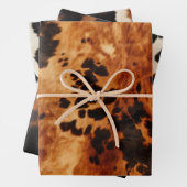 Brauncreme-Cowhide-Hochzeit Geschenkpapier Set (Beispiel)