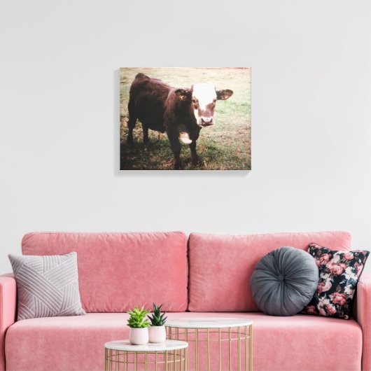 Brauncreme Leinwanddruck (Insitu (Wohnzimmer))