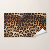Brauncreme Leopard Badhandtuch Set (Handtuch)