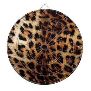 Brauncreme Leopard Dartscheibe