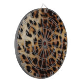 Brauncreme Leopard Dartscheibe (Vorderseite Links)