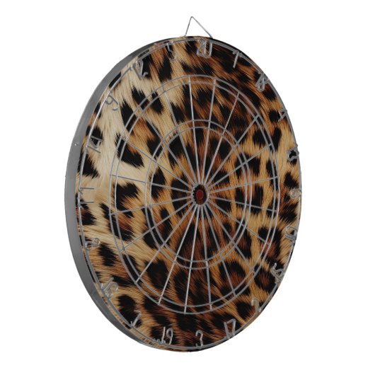 Brauncreme Leopard Dartscheibe (Vorderseite Links)