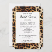 Brauncreme Leopard Einladung (Vorderseite)