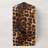 Brauncreme Leopard-Hochzeit All In One Einladung (Außenbereich)
