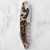 Brauncreme Leopard Kellnermesser (Rückseite)