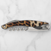 Brauncreme Leopard Kellnermesser (Rückseite)