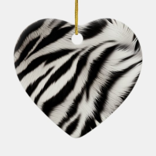 Brauncreme Leopard Keramik Ornament (Hinten)