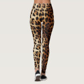 Brauncreme Leopard Leggings (Rückseite)