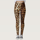 Brauncreme Leopard Leggings (Vorderseite)