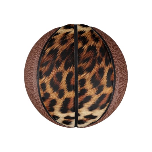 Brauncreme Leopard Mini Basketball (Vertikal)