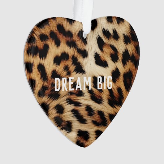 Brauncreme Leopard Ornament (Vorderseite)