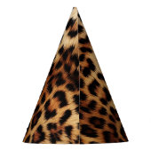 Brauncreme Leopard Partyhütchen (Rückseite)