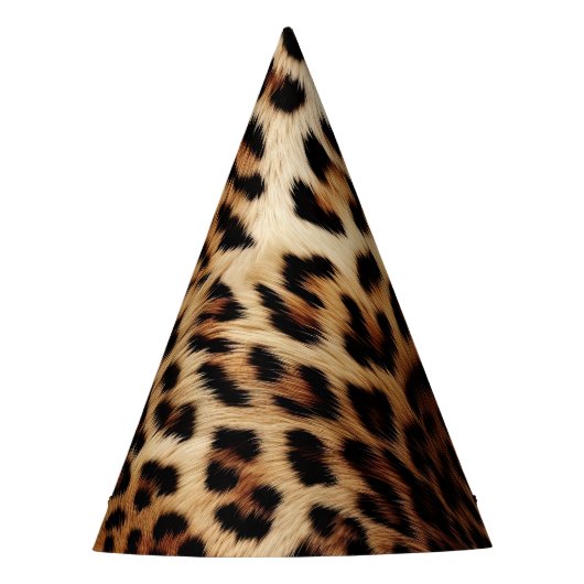Brauncreme Leopard Partyhütchen (Vorderseite)