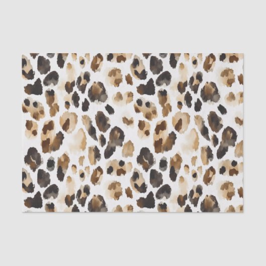 Brauncreme Leopard Seidenpapier (Vorderseite)