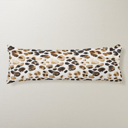 Brauncreme Leopard Seitenschläferkissen (Vorderseite)