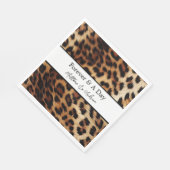 Brauncreme Leopard Serviette (Ecke)