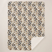 Brauncreme Leopard Sherpadecke (Vorderseite)