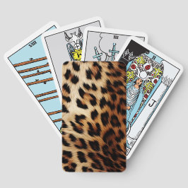 Brauncreme Leopard Spielkarten