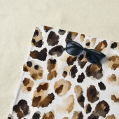 Brauncreme Leopard Strandtuch (Beispiel)