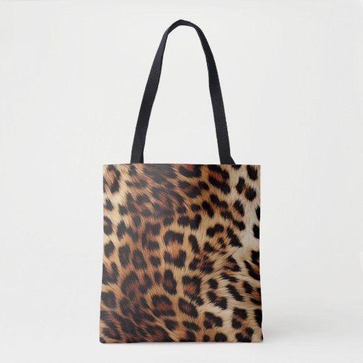Brauncreme Leopard Tasche (Vorderseite)