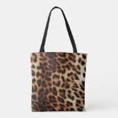 Brauncreme Leopard Tasche (Rückseite)