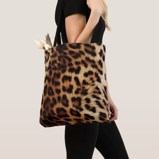 Brauncreme Leopard Tasche (Von Nahem)