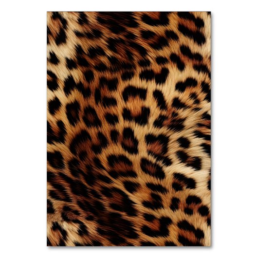 Brauncreme Leopard Tischnummer (Rückseite)