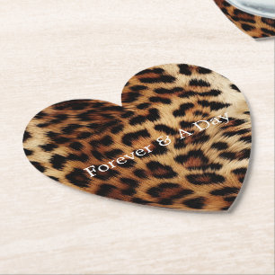 Brauncreme Leopard Untersetzer