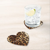 Brauncreme Leopard Untersetzer (Vor Ort)
