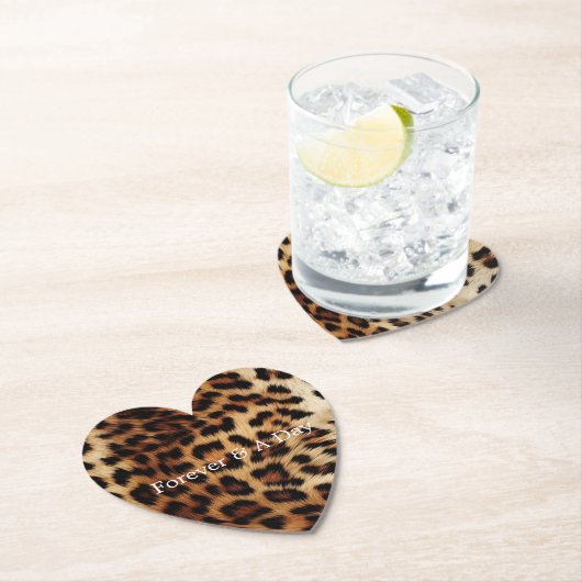 Brauncreme Leopard Untersetzer (Vor Ort)