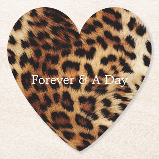 Brauncreme Leopard Untersetzer (Vorderseite)