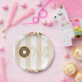 Brauncreme Sprinkle Donuts 1. Geburtstag Party Pappteller (Party)