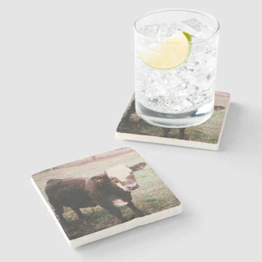 Brauncreme Steinuntersetzer (Seitenansicht)